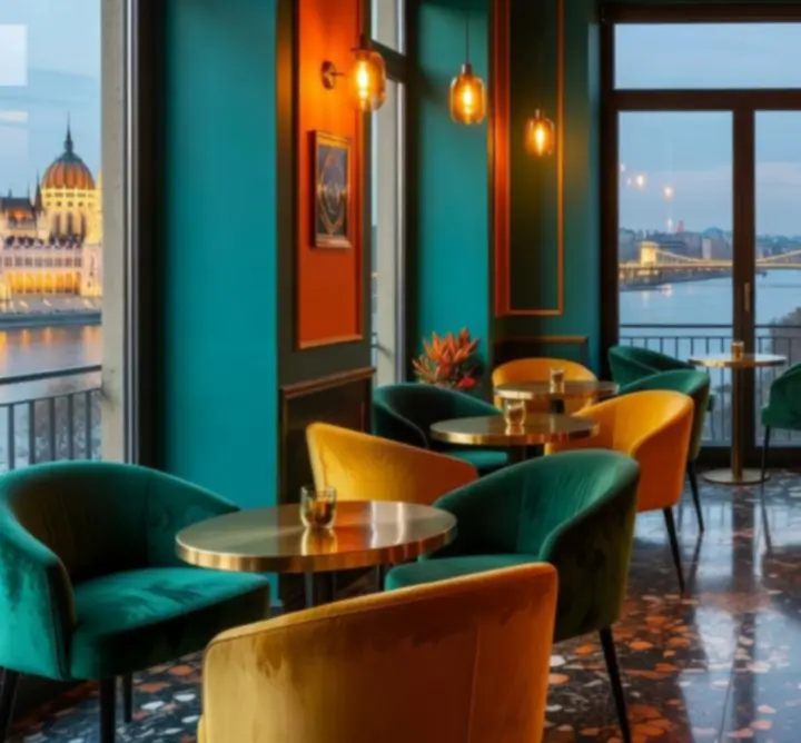 Modern bár belső tér hangulatos fényekkel a Adrian Łubkowski QAZben