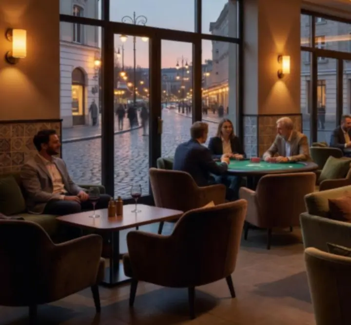 Stílusos póker lounge és bár a Adrian Łubkowski QAZ-ben