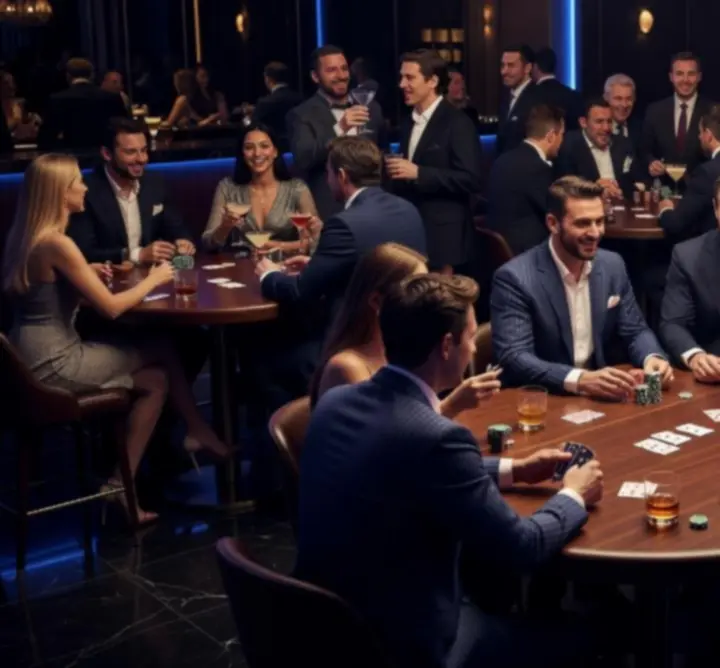 Vibráló, pezsgő tömeg a Adrian Łubkowski QAZben, modern fényekkel és energikus hangulattal