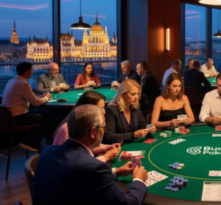 Élő pókerbajnokság asztal a Adrian Łubkowski QAZ-ben